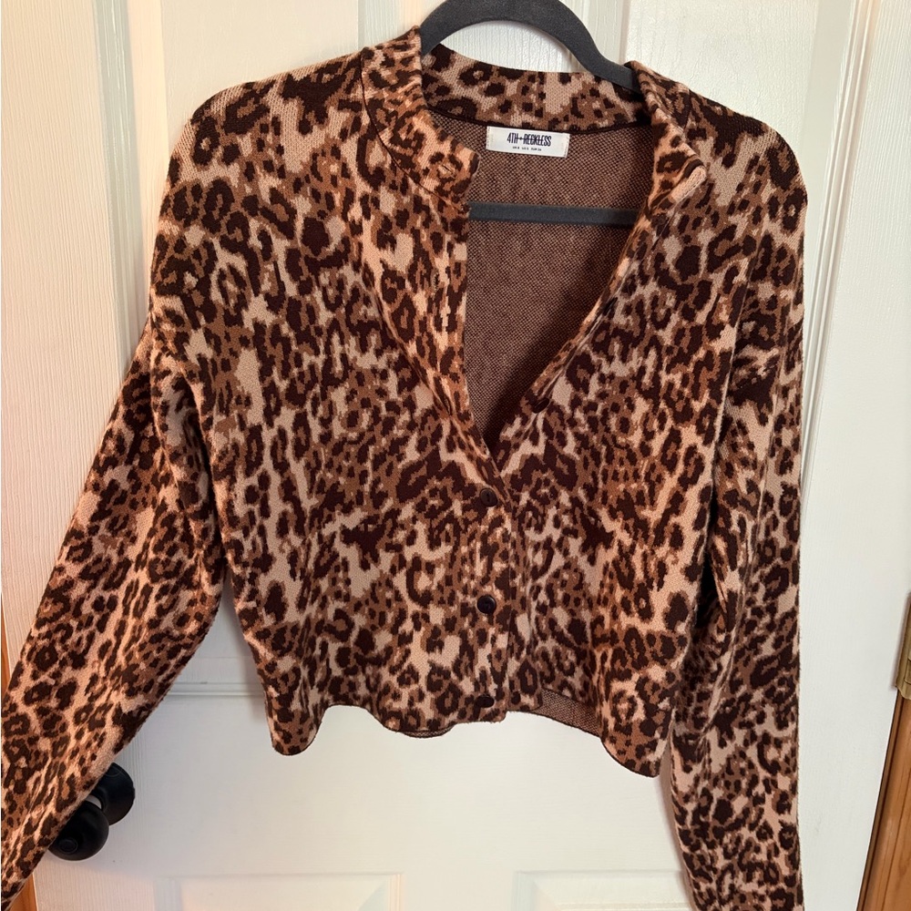 Wild Elegance Leopard Print Cardigan